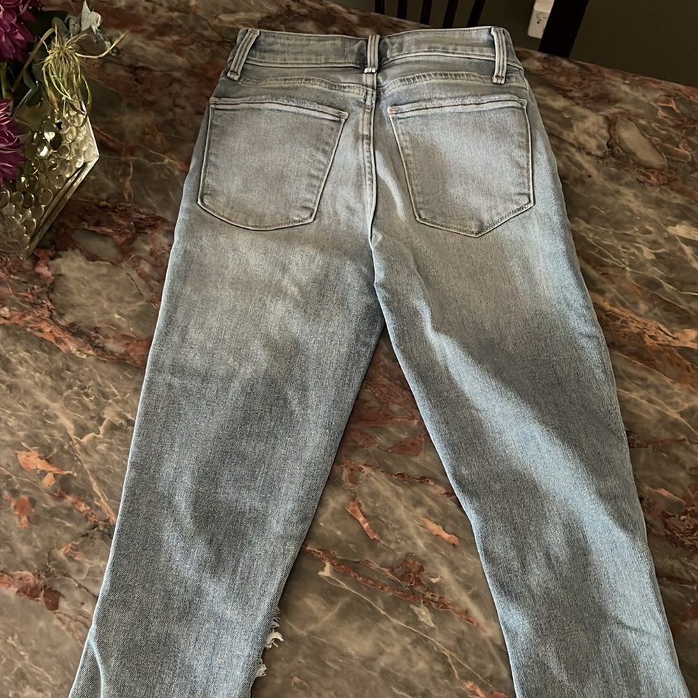 Abercrombie & Fitch Super Skinny Distressed Blue Jeans Size 000 23 NWT - Picture 5 of 6